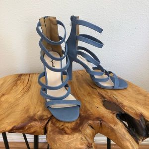 🪴3x$20 SALE Qupid Light Blue Strap Heels